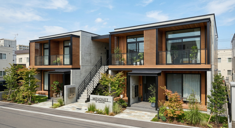 RC造のおしゃれなメゾネットの外観